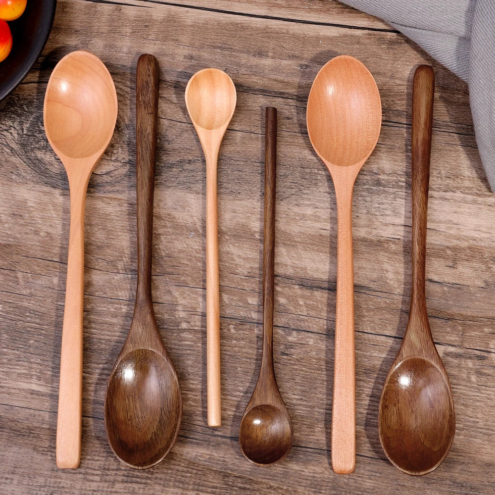 Long Handle Wooden Spoon Set