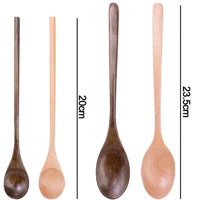 Long Handle Wooden Spoon Set